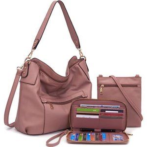 Large Crossbody Bags Ladies Shoulder Handbags Purse and Wallet Set for Women